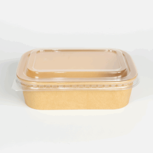 Pote Retangular Kraft (500ml)