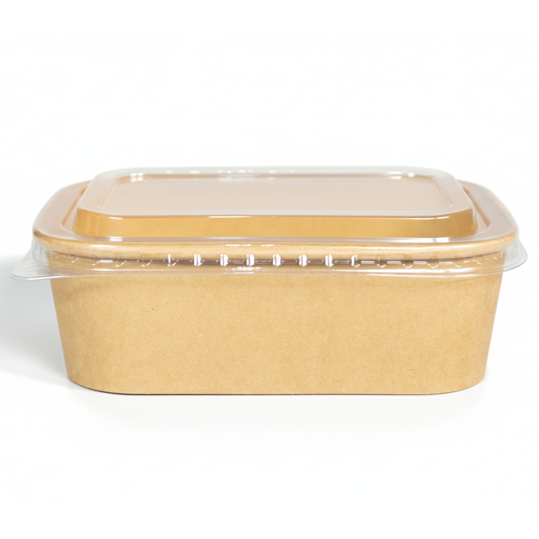 Pote Retangular Kraft (750ml)