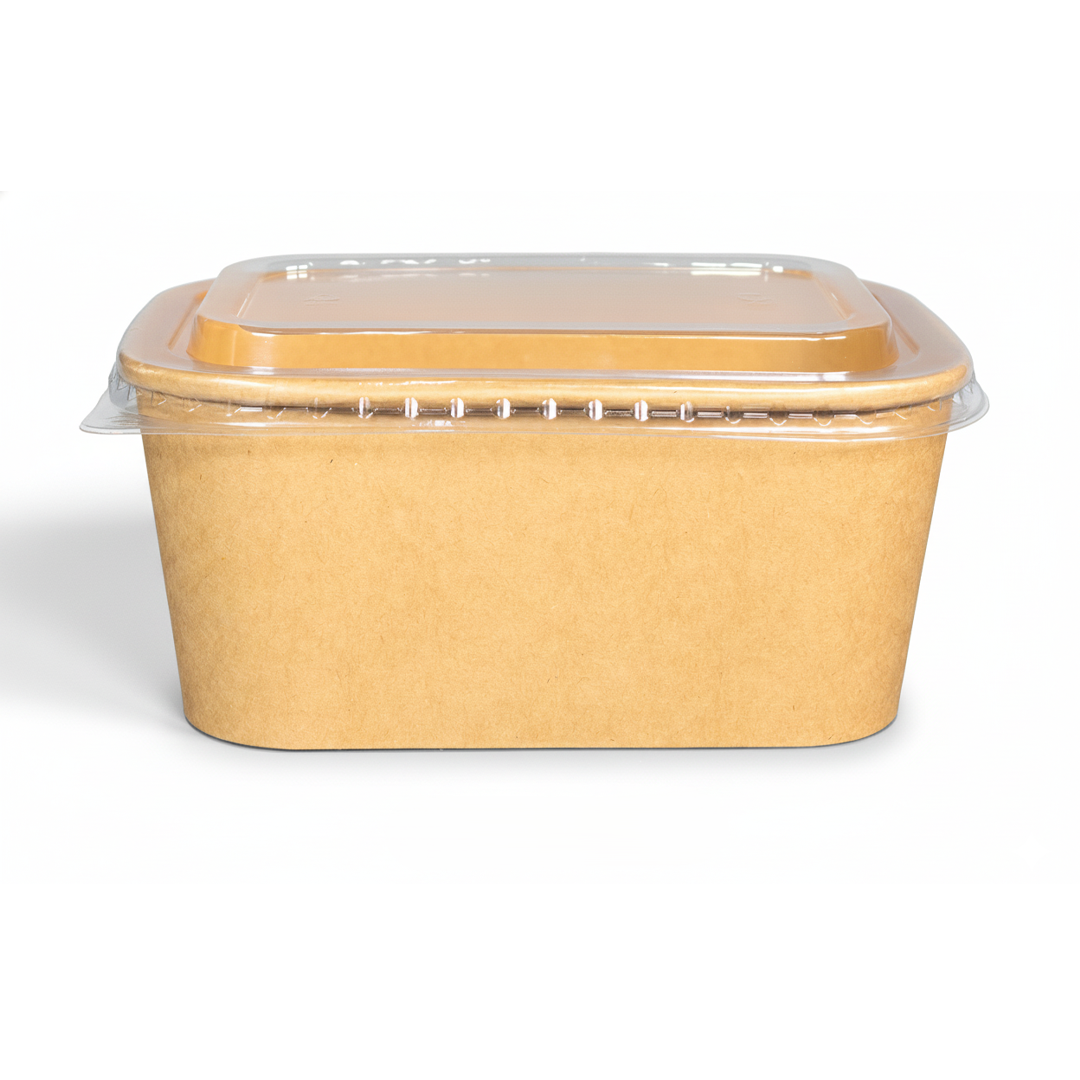 Pote Retangular Kraft (1000ml)